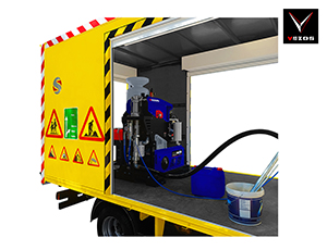 VEZOS ROADMASTER 5 line striping and road marking truck (1 pump)